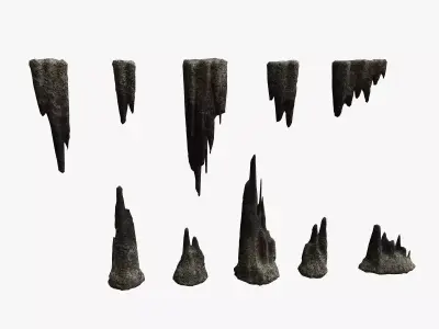 Cave Rock Pack 1 - Light Low-poly 3D model