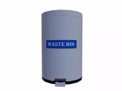 Waste Bin Low-poly 3D model