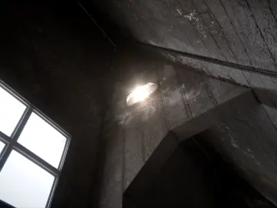  Abandoned Interior Corridor Low-poly 3D model
