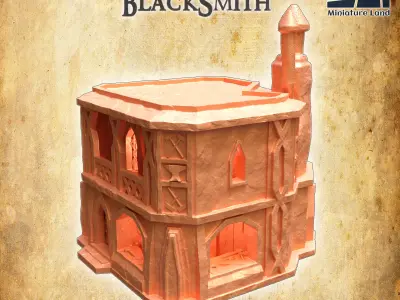 Dwarf Blacksmith Tabletop Terrain 28 mm 3D print model