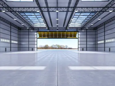 Warehouse 3 top of building 3D model