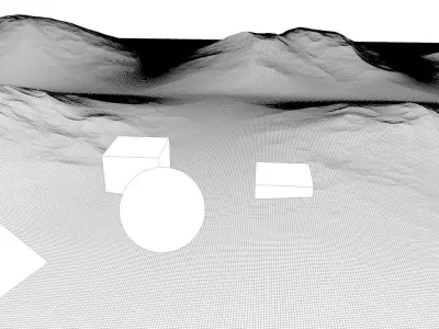 sci fi desert  Low-poly 3D model