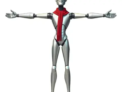 Friendly Robot Character model pack Low-poly 3D model