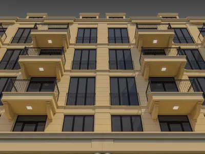 Apartment Building 011 3D model