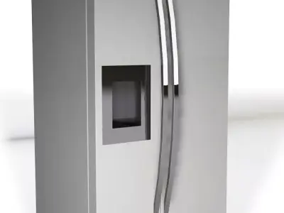 Double door fridge 3D model
