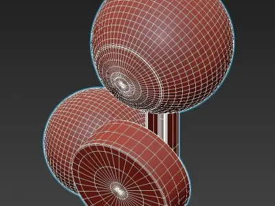 judith wall light with two globes 3D model