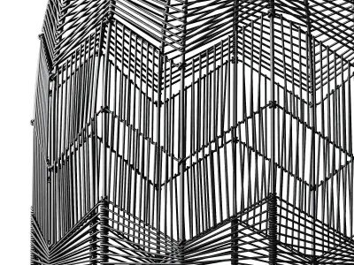 Basket Rattan Pendant Light Shades 3D model