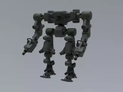 Mecha - Prototype 008 Low-poly 3D model