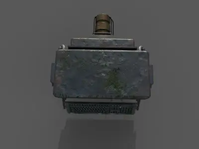 Cyberpunk PC old computer Low-poly 3D model