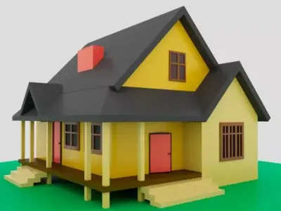 Stylized 3D House Model for Games and Animation  Low-poly 3D model