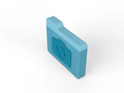 Icon Folder Camera 3D Model Low-poly 3D model