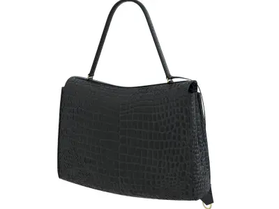 Balenciaga Rodeo Bag Crocodile Black Low-poly 3D model