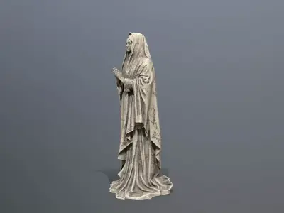 Woman Statue 001 Low-poly 3D model