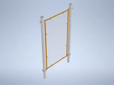 Climbing wall frame 3D model