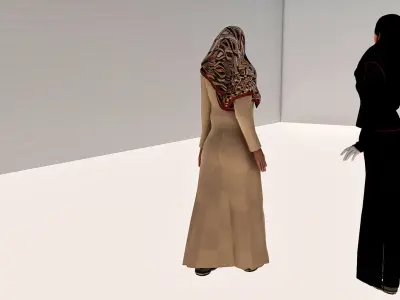 Woman  arabic 3D model 3D model
