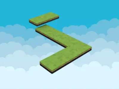 Stylized Modular Platform Pack Low-poly 3D model
