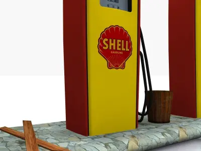 Gas Pump Shell 3d model 3D model