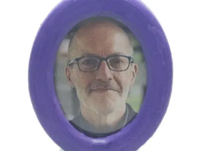 Photo frame oval 30x40 for magnet or folding leg 3D print model