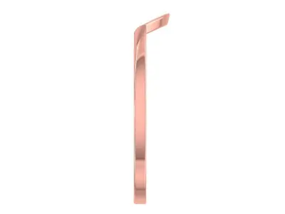 Solitaire Women Light Weight Band Ring 3D print model 10