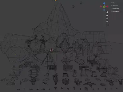 3D Low Poly pack landscape Low-poly 3D model