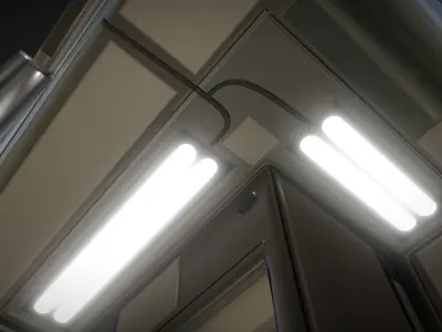 Futuristic Living Module Basic Version Low-poly 3D model