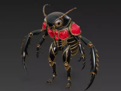 Insect Carapace Demon 3D model