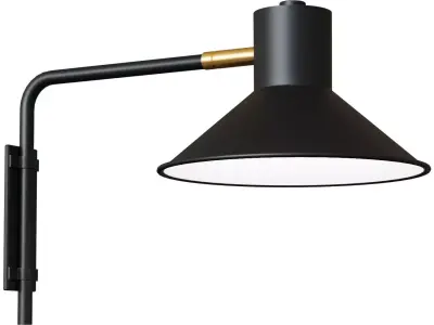 Wall lamp Plass black small 3D model