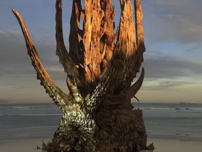 Alien Dragon God Bone Massive 2  3D model