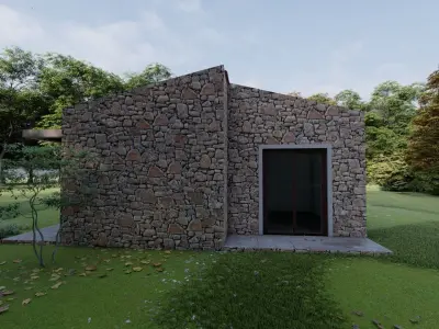 vacation house Low-poly 3D model