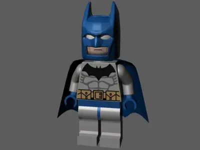 LEGO Batman Classic Blue and Grey 3D model