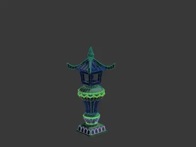 Ancient Chinese - street light 3D model