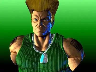 GUILE STREET FIGHTER VIDEO GAMES BUST 3D print model