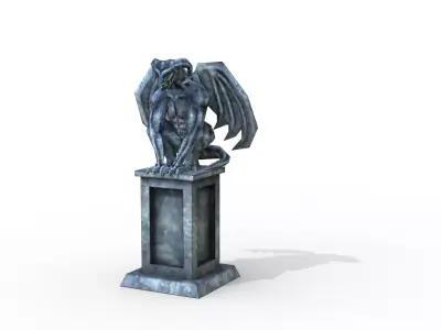 Gargoyle Statue Stone Low-poly 3D model