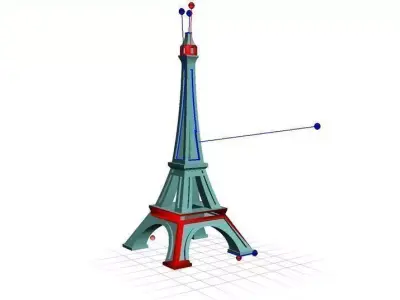 Broken Eiffel Tower Free 3D print model
