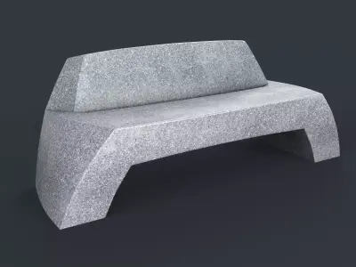 Modern Outdoor Bench 86 PBR Game Ready Low-poly 3D model