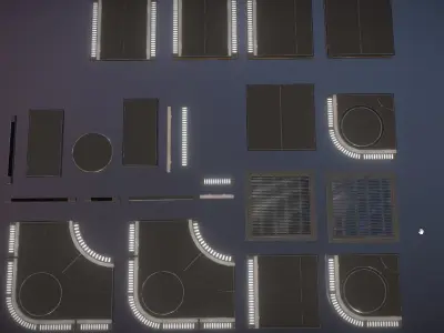 Sci Fi Floors Kit 1 Low-poly 3D model