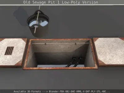 Old Sewage Pit 1 Low-Poly Version Low-poly 3D model