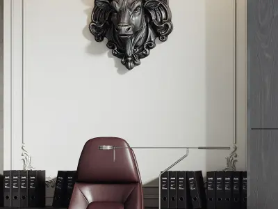 Boss Desk - Office Furniture 36 3D model