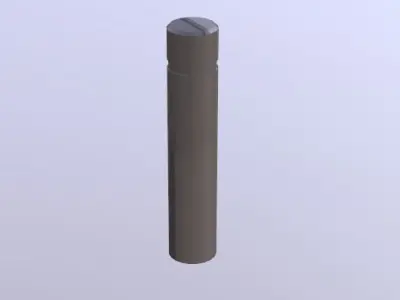 Minimalistic Metal Bollard  Low-poly 3D model