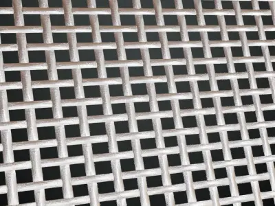 Silver Metal Weave Transparent PBR Seamless Texture