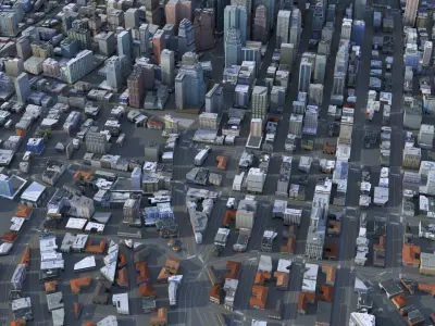 City 77 Low-poly 3D model