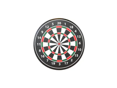 Range Bullseye v1 002 Low-poly 3D model