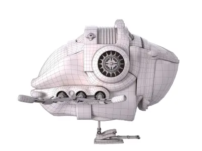 Spacecraft futuristic 3D model