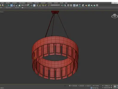 Solaris 500 Pendant by CTO Lighting Low-poly 3D model