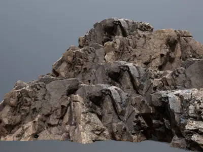 Mountain Low-poly 3D model 11
