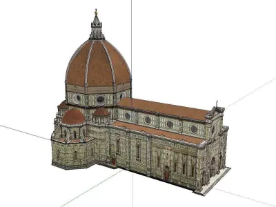 Architecture-Religion-God-Culture-Temple-020 duomo in florence 3D model