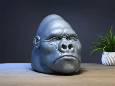 gorilla headphone stand Headset Stand Perfect Gamer Gift  3D print model