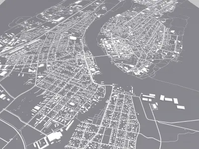 Cityscape Parnu Estonia 3D model