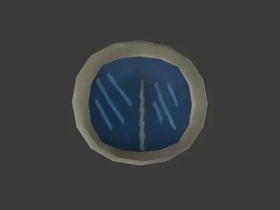 round small window  Low-poly 3D model