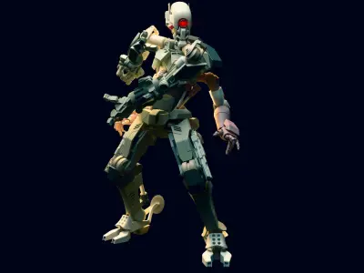 ROBOT POSTAPOCALYPTIC FUTURE 3D model